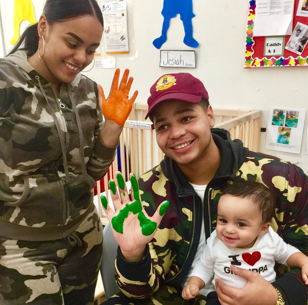 LYFE @ Performance Conservatory High School created hand collages during their parent conferences. The smiles tell how much LYFE student parents enjoyed talking about their children with staff!